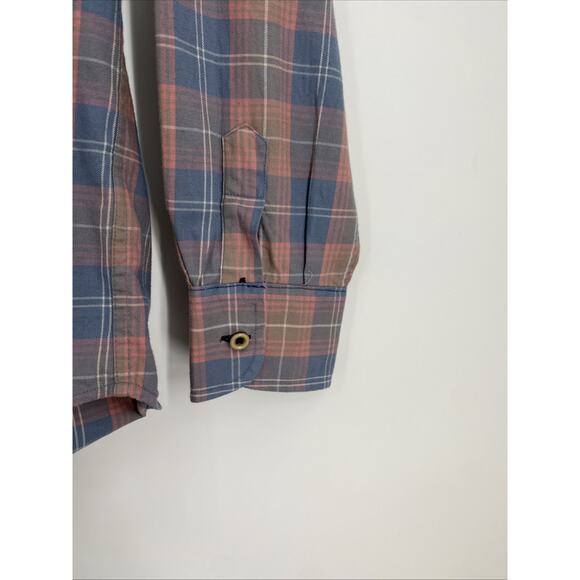 Untuckit Plaid Shirt Men’s Small Slim Fit Blue/Pink Preppy Office Business 926 - Picture 4 of 8